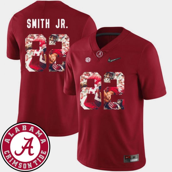 #82 Irv Smith Jr. Pictorial Fashion Bama Football Men\'s Crimson Jersey 817614-192