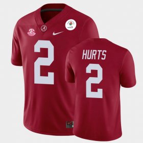 #2 Jalen Hurts 2021 Rose Bowl Bama Champions Men's Crimson Jerseys 660909-330 #2 Jalen Hurts 2021 Rose Bowl Bama Champions Men's Crimson Jerseys 660909-330