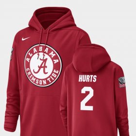 #2 Jalen Hurts Champ Drive Bama Football Performance Men's Crimson Hoodies 425896-575 #2 Jalen Hurts Champ Drive Bama Football Performance Men's Crimson Hoodies 425896-575