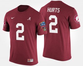 #2 Jalen Hurts Bowl Game University of Alabama Sugar Bowl Men Crimson T-Shirt 567709-315 #2 Jalen Hurts Bowl Game University of Alabama Sugar Bowl Men Crimson T-Shirt 567709-315