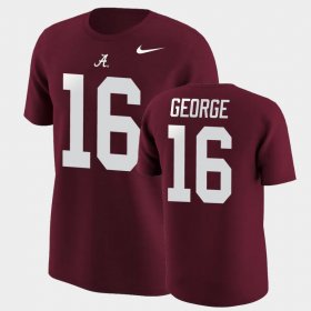 #16 Jayden George College Football Bama Name & Number Men's Crimson T-Shirt 551143-753 #16 Jayden George College Football Bama Name & Number Men's Crimson T-Shirt 551143-753