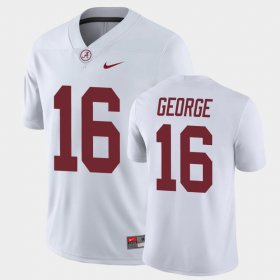 #16 Jayden George College Football Alabama Game Men White Jersey 550574-778