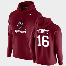 #16 Jayden George Vintage School Logo Alabama Pullover Mens Crimson Hoodies 331628-397 #16 Jayden George Vintage School Logo Alabama Pullover Mens Crimson Hoodies 331628-397
