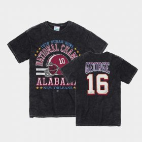 #16 Jayden George Vintage Tubular University of Alabama 1979 Sugar Bowl Mens Black T-Shirts 424346-520 #16 Jayden George Vintage Tubular University of Alabama 1979 Sugar Bowl Mens Black T-Shirts 424346-520
