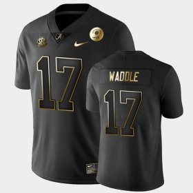 #17 Jaylen Waddle 2021 Rose Bowl Alabama Golden Edition Men's Black Jerseys 461829-776 #17 Jaylen Waddle 2021 Rose Bowl Alabama Golden Edition Men's Black Jerseys 461829-776