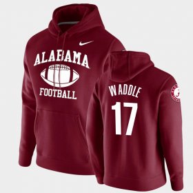 #17 Jaylen Waddle Retro Football Bama Pullover Men's Crimson Hoodies 831173-939 #17 Jaylen Waddle Retro Football Bama Pullover Men's Crimson Hoodies 831173-939