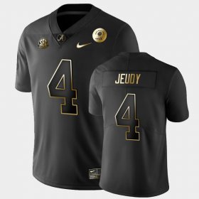 #4 Jerry Jeudy 2021 Rose Bowl Alabama Golden Edition Men Black Jersey 337817-446