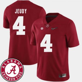 #4 Jerry Jeudy College Football Bama 2018 SEC Patch Mens Crimson Jersey 712397-997