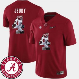 #4 Jerry Jeudy Pictorial Fashion Bama Football Men Crimson Jerseys 737409-912