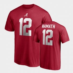 #12 Joe Namath College Legends Bama Name & Number Mens Crimson T-Shirt 205037-820 #12 Joe Namath College Legends Bama Name & Number Mens Crimson T-Shirt 205037-820