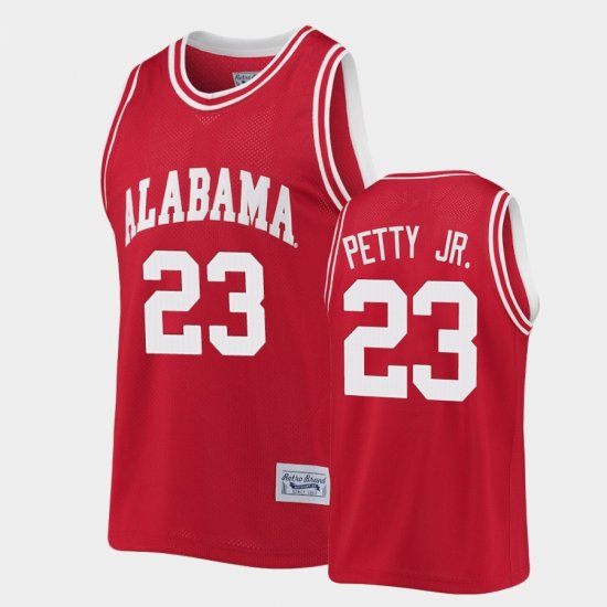 #23 John Petty Jr. Commemorative Basketball Alabama Classic Men Crimson Jerseys 254364-706