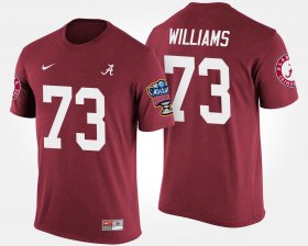 #73 Jonah Williams Bowl Game Alabama Sugar Bowl Mens Crimson T-Shirt 302327-633 #73 Jonah Williams Bowl Game Alabama Sugar Bowl Mens Crimson T-Shirt 302327-633