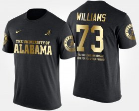 #73 Jonah Williams Gold Limited Alabama Short Sleeve With Message Men's Black T-Shirt 380060-828 #73 Jonah Williams Gold Limited Alabama Short Sleeve With Message Men's Black T-Shirt 380060-828