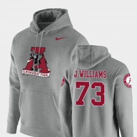 #73 Jonah Williams Vault Logo Club Alabama Pullover Mens Heathered Gray Hoodie 949316-294 #73 Jonah Williams Vault Logo Club Alabama Pullover Mens Heathered Gray Hoodie 949316-294