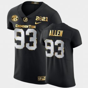 #93 Jonathan Allen 2021 National Championship University of Alabama Golden Edition Men's Black Jersey 752471-943 #93 Jonathan Allen 2021 National Championship University of Alabama Golden Edition Men's Black Jersey 752471-943