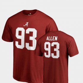 #93 Jonathan Allen College Legends Alabama Crimson Tide Name & Number Mens Crimson T-Shirt 180333-926 #93 Jonathan Allen College Legends Alabama Crimson Tide Name & Number Mens Crimson T-Shirt 180333-926