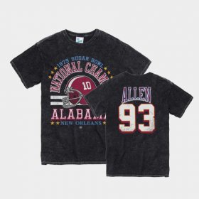#93 Jonathan Allen Vintage Tubular Alabama Crimson Tide 1979 Sugar Bowl Men's Black T-Shirts 870257-729 #93 Jonathan Allen Vintage Tubular Alabama Crimson Tide 1979 Sugar Bowl Men's Black T-Shirts 870257-729