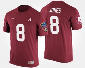 #8 Julio Jones Bowl Game Alabama Sugar Bowl Men's Crimson T-Shirts 144595-875 #8 Julio Jones Bowl Game Alabama Sugar Bowl Men's Crimson T-Shirts 144595-875