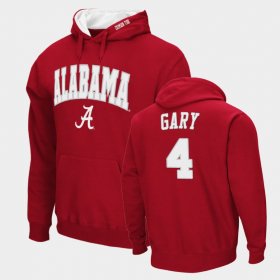 #4 Juwan Gary Arch & Logo 2.0 Bama Pullover Men's Crimson Hoodie 481566-649 #4 Juwan Gary Arch & Logo 2.0 Bama Pullover Men's Crimson Hoodie 481566-649
