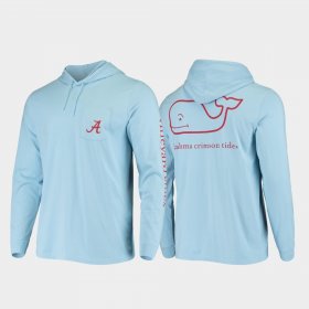 Whale Alabama Crimson Tide Hooded Long Sleeve Mens Light Blue T-Shirts 407814-348 Whale Alabama Crimson Tide Hooded Long Sleeve Mens Light Blue T-Shirts 407814-348