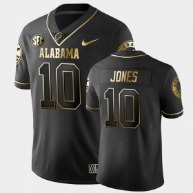 #10 Mac Jones College Football Alabama Golden Edition Limited Men Black Jerseys 806622-517 #10 Mac Jones College Football Alabama Golden Edition Limited Men Black Jerseys 806622-517