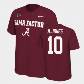 #10 Mac Jones College Football Alabama Mantra Mens Crimson T-Shirt 377053-569 #10 Mac Jones College Football Alabama Mantra Mens Crimson T-Shirt 377053-569