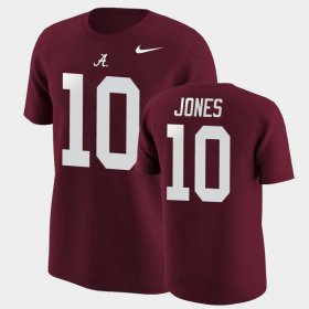 #10 Mac Jones College Football Alabama Crimson Tide Name & Number Men's Crimson T-Shirts 157715-500 #10 Mac Jones College Football Alabama Crimson Tide Name & Number Men's Crimson T-Shirts 157715-500