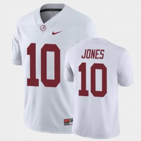 #10 Mac Jones College Football Alabama Crimson Tide Game Mens White Jersey 211746-501 #10 Mac Jones College Football Alabama Crimson Tide Game Mens White Jersey 211746-501