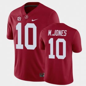 #10 Mac Jones Game Bama College Football Men's Crimson Jersey 614448-395 #10 Mac Jones Game Bama College Football Men's Crimson Jersey 614448-395