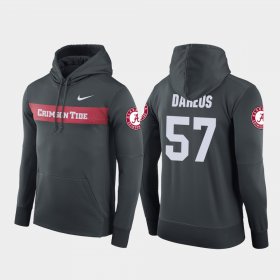 #57 Marcell Dareus Sideline Seismic Bama Football Performance Men's Anthracite Hoodies 740451-231 #57 Marcell Dareus Sideline Seismic Bama Football Performance Men's Anthracite Hoodies 740451-231