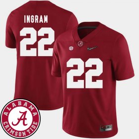 #22 Mark Ingram College Football University of Alabama 2018 SEC Patch Men Crimson Jerseys 609649-398