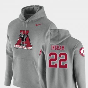 #22 Mark Ingram Vault Logo Club Alabama Pullover Men Heathered Gray Hoodies 821247-437 #22 Mark Ingram Vault Logo Club Alabama Pullover Men Heathered Gray Hoodies 821247-437
