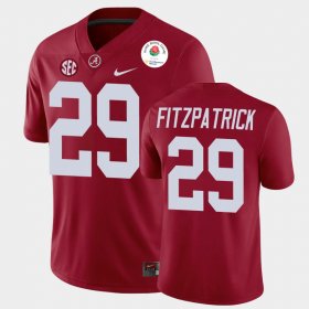 #29 Minkah Fitzpatrick 2021 Rose Bowl Alabama Crimson Tide College Football Mens Crimson Jerseys 602235-206