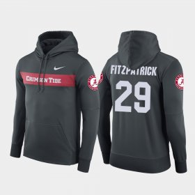 #29 Minkah Fitzpatrick Sideline Seismic Bama Football Performance Men's Anthracite Hoodies 291928-751 #29 Minkah Fitzpatrick Sideline Seismic Bama Football Performance Men's Anthracite Hoodies 291928-751