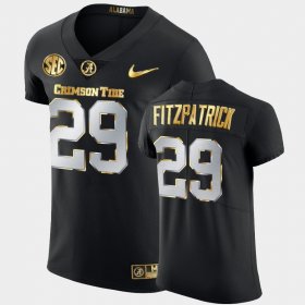 #29 Minkah Fitzpatrick Golden Edition Bama 2020-21 Authentic Men's Black Jersey 163560-727