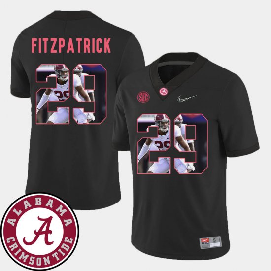 #29 Minkah Fitzpatrick Pictorial Fashion Bama Football Men\'s Black Jersey 747504-465