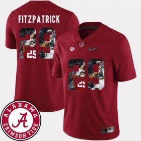 #29 Minkah Fitzpatrick Pictorial Fashion University of Alabama Football Men's Crimson Jerseys 880494-613