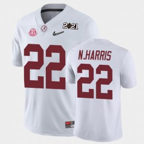 #22 Najee Harris 2021 National Championship University of Alabama Men White Jersey 525108-910 #22 Najee Harris 2021 National Championship University of Alabama Men White Jersey 525108-910