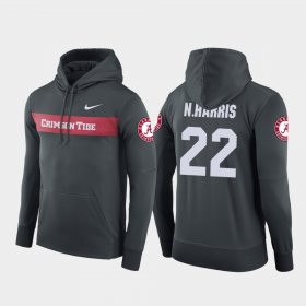 #22 Najee Harris Sideline Seismic University of Alabama Football Performance Mens Anthracite Hoodies 508611-803 #22 Najee Harris Sideline Seismic University of Alabama Football Performance Mens Anthracite Hoodies 508611-803
