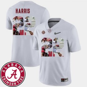 #22 Najee Harris Pictorial Fashion Bama Football Men White Jerseys 764804-900 #22 Najee Harris Pictorial Fashion Bama Football Men White Jerseys 764804-900