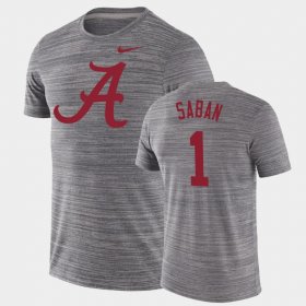 #1 Nick Saban GFX Velocity University of Alabama Velocity Performance Men Charcoal T-Shirts 228103-459 #1 Nick Saban GFX Velocity University of Alabama Velocity Performance Men Charcoal T-Shirts 228103-459