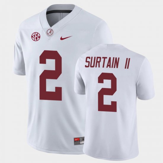 #2 Patrick Surtain II Game Alabama College Football Men\'s White Jerseys 960275-214