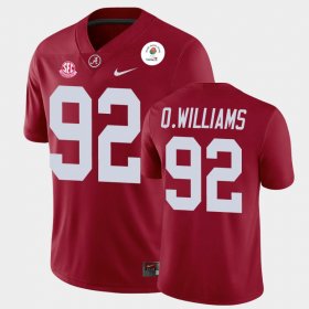 #92 Quinnen Williams 2021 Rose Bowl Alabama Champions Men Crimson Jerseys 460343-885