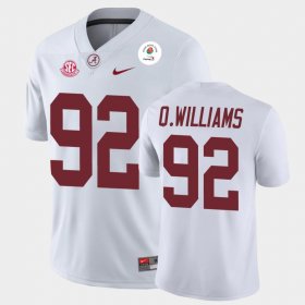 #92 Quinnen Williams 2021 Rose Bowl Bama Champions Men's White Jerseys 468241-832