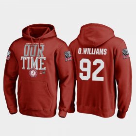 #92 Quinnen Williams 2018 Orange Bowl Bound Alabama College Football Playoff Counter Mens Crimson Hoodies 205332-329 #92 Quinnen Williams 2018 Orange Bowl Bound Alabama College Football Playoff Counter Mens Crimson Hoodies 205332-329
