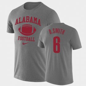 #6 DeVonta Smith Retro Football Bama Legend Performance Men's Heathered Gray T-Shirt 428280-511 #6 DeVonta Smith Retro Football Bama Legend Performance Men's Heathered Gray T-Shirt 428280-511