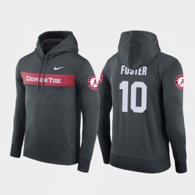#10 Reuben Foster Sideline Seismic Alabama Football Performance Men's Anthracite Hoodie 960741-244 #10 Reuben Foster Sideline Seismic Alabama Football Performance Men's Anthracite Hoodie 960741-244