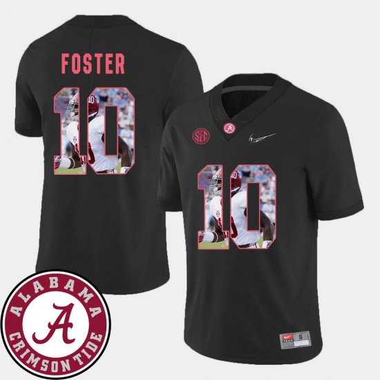 #10 Reuben Foster Pictorial Fashion Bama Football Men Black Jersey 638832-595