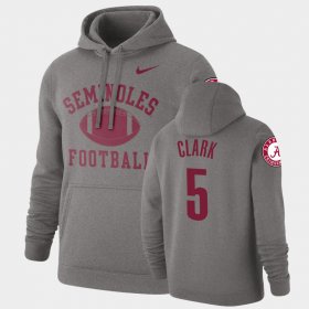 #5 Ronnie Clark Retro Football Bama Pullover Men Heathered Gray Hoodie 626474-453 #5 Ronnie Clark Retro Football Bama Pullover Men Heathered Gray Hoodie 626474-453