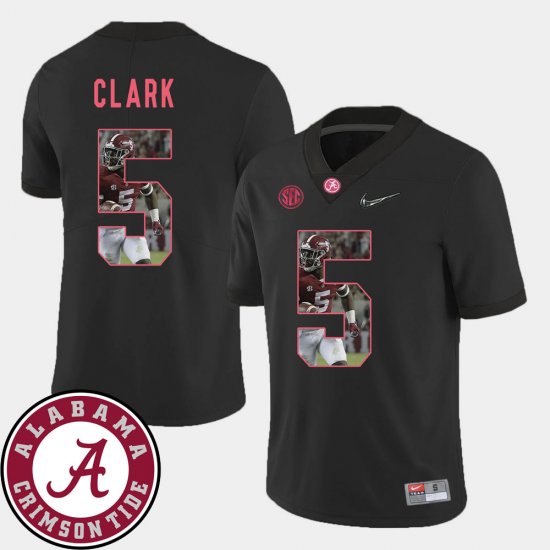 #5 Ronnie Clark Pictorial Fashion Bama Football Men\'s Black Jerseys 413170-383